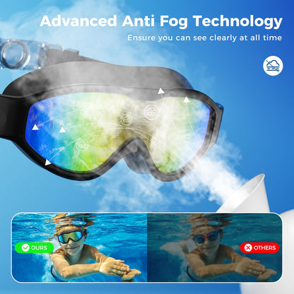 Yomisee Swim Goggles for Men Women Adults, 2 Pack Swimming Goggles with UV Protection & Anti-Fog Protection.