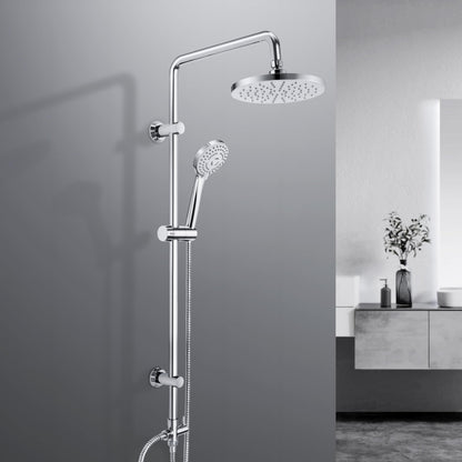 JOHO Stainless Steel Shower System Shower Set Shower Rod Rain Shower Set with ABS Shower Head D20cm
