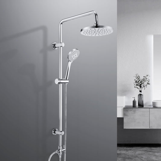 JOHO Stainless Steel Shower System Shower Set Shower Rod Rain Shower Set with ABS Shower Head D20cm
