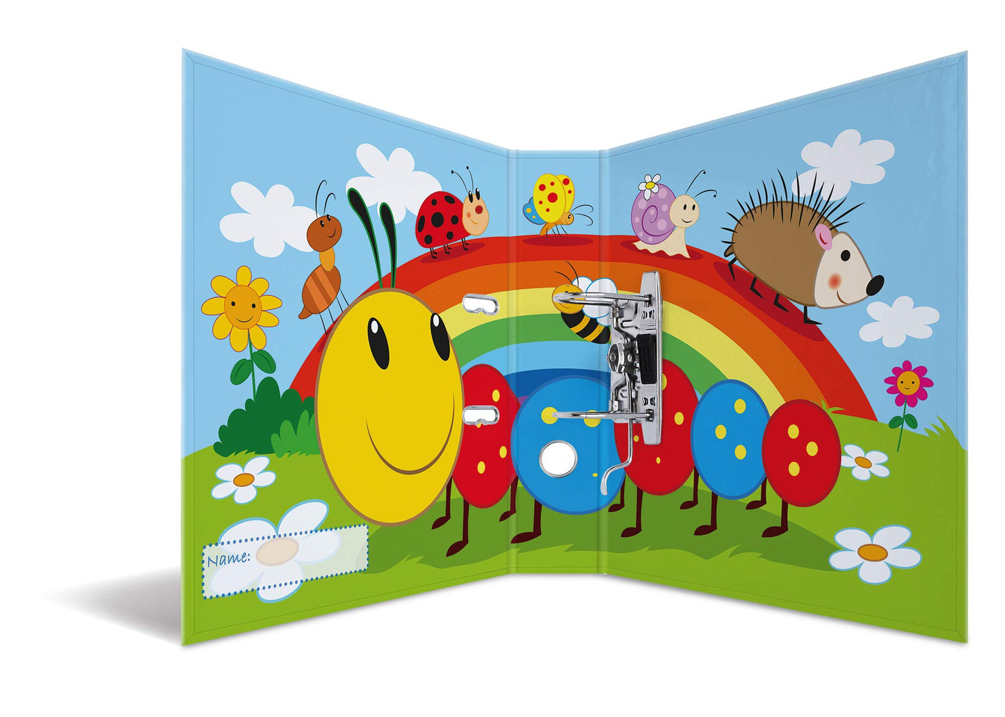 HERMA A4 Kids Birthday Set, 10 pieces, 7 cm wide, ring binder with kindergarten theme, colorful file folder with inner print for boys, girls, and kids.