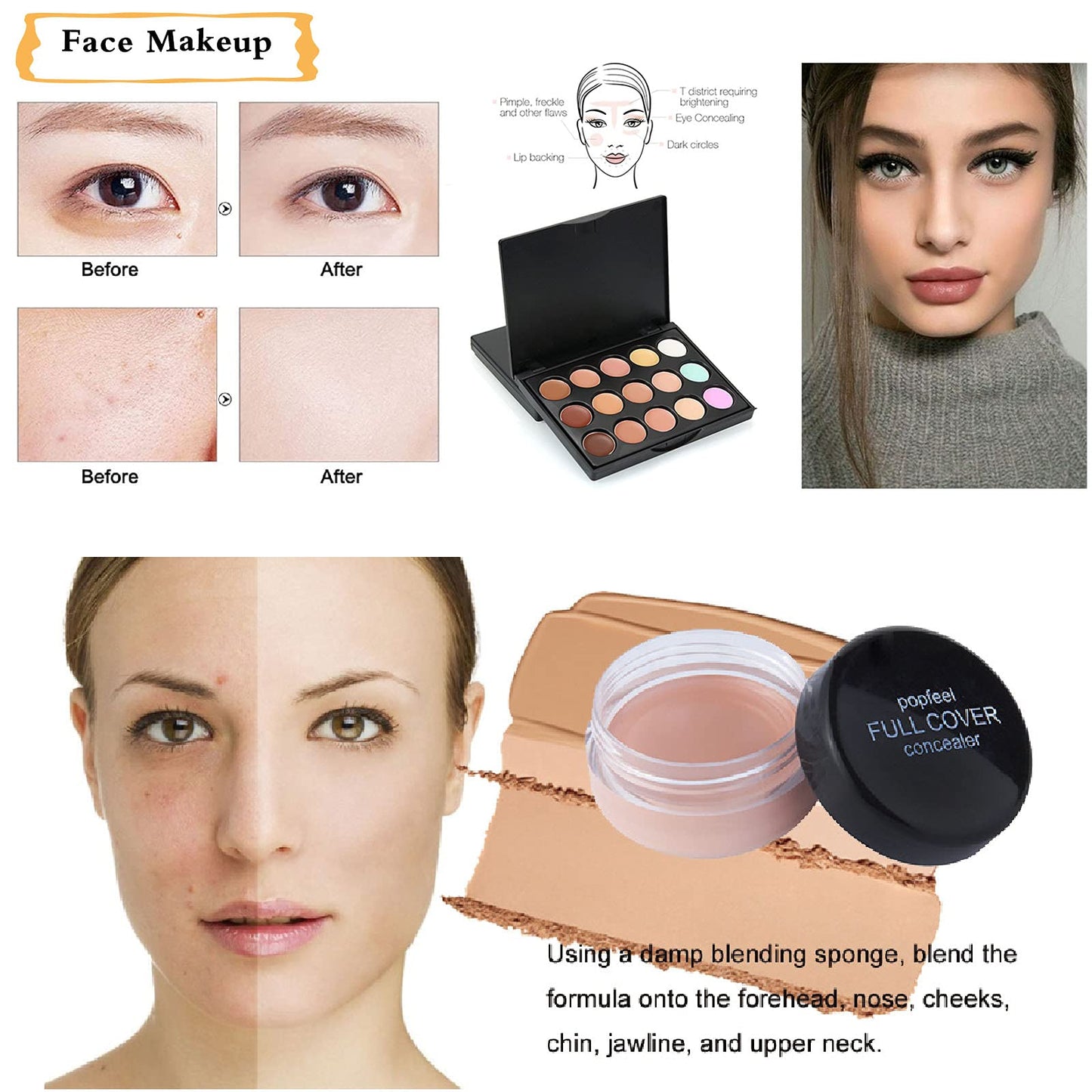 30Pcs Makeup Kit, Professional Cosmetic Set with Eyeshadow Lip gloss Blush Concealer, Multifunctional Beauty Products Set for Teenage Girls Women #5
