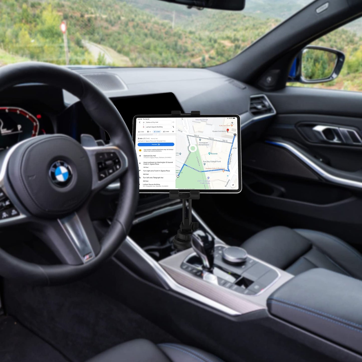 Oilcan car mount tablet cup holder, drink holder car iPad holder [Stable & Durable], car cup holder for iPad Pro Air Mini, Galaxy, Lenovo, Huawei, iPhone, etc. (4-12.9 inches)