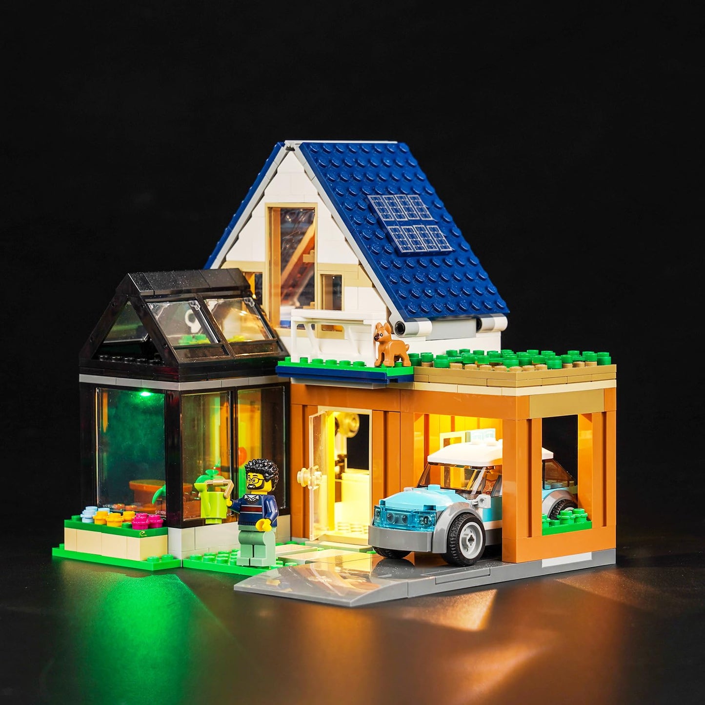LED light set for Lego Family House and Electric Car 60398 (no Lego), decoration lighting kit for Lego 60398 City Family House with Electric Car creative toy