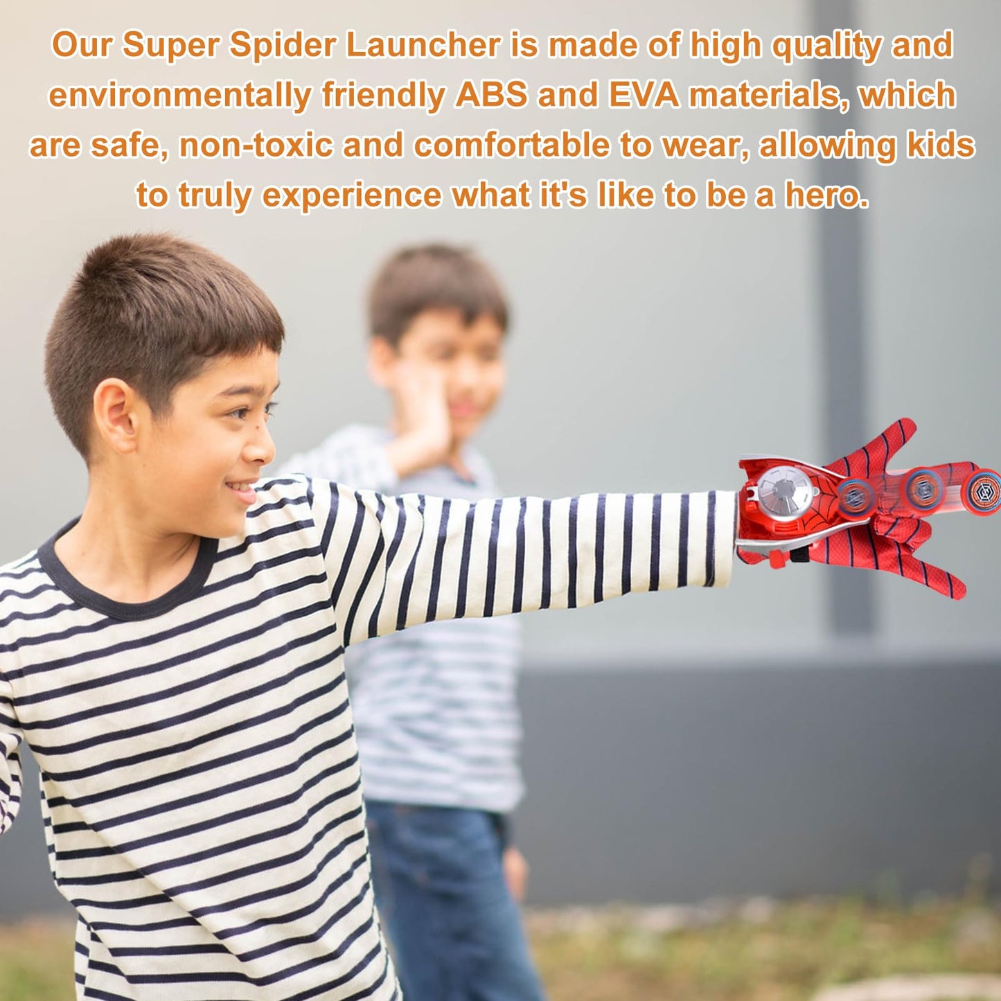 3-pc Spiderman Launcher Glove Set, Spiderman Hero Gloves, Kids Spiderman Hero Gloves with Suction Cup Darts and Frisbee, Super Spiderman Launcher Gloves, Spiderman Web Shooter, Gift for Kids