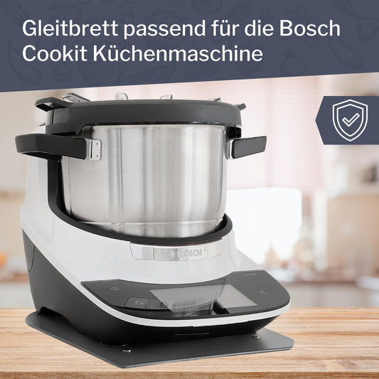 Sliding board suitable for Bosch Cookit kitchen machine made of metal