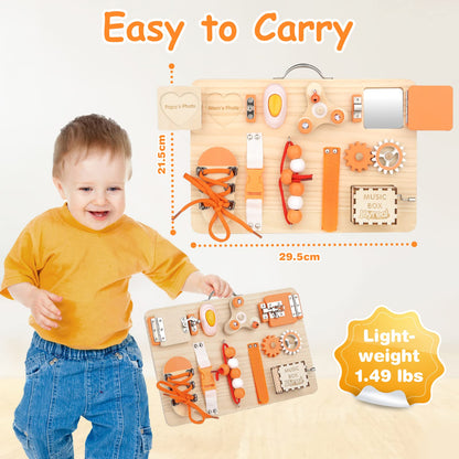 Joyreal Motor Skills Board Activity Board Montessori Toy Busy Board Montessori Board Motor Skills Toy Sensory Toy