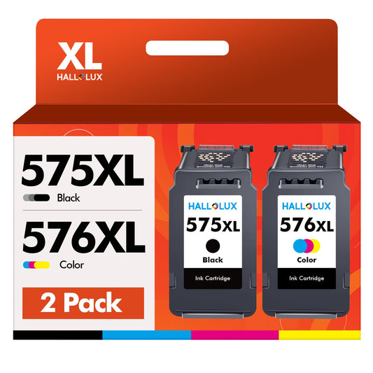 PG-575XL CL-576XL Multipack Remanufactured for Canon printer cartridges 575 576 for PIXMA TS3550i TR4755i TR4750i TS3551i TR4751i TS3750i TS3751i TS3752i TR4756i (575 Black, 576 Color)