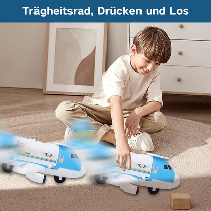 Chinliengu Toy Airplane with 5 Cars & Helicopter Big Airport Set without battery for ages 3+ Learning toy for parent-child, Durable transport toys (Safe gift)