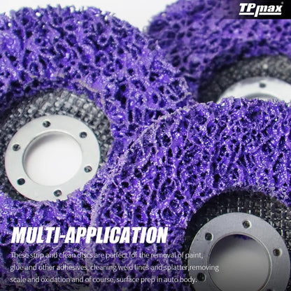100mm grinding discs for angle grinders, 5 pieces of CSD cleaning discs, coarse cleaning disc, nylon web disc for paint and rust removal.