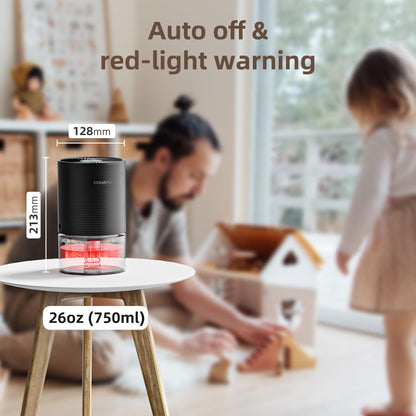 CONOPU Electric Dehumidifier, Energy-saving Room Dehumidifier with Automatic Shutdown, Small Ultra-quiet Dehumidifier for Basement, Cabinet, Bathroom, Bedroom, Office, Black, 21.3*12.8*12.8cm