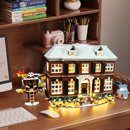 BrickBling LED Light Set for Lego 21330 Ideas Home Alone, Exclusive Lighting Collectible Home Decor Creative Gift (Lighting kit only, no Lego model) - Standard Version