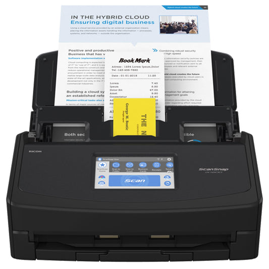 ScanSnap iX1600 Desktop Document Scanner Black - 5 GHz - Duplex, ADF, A4, WLAN, Touchscreen, USB 3.2