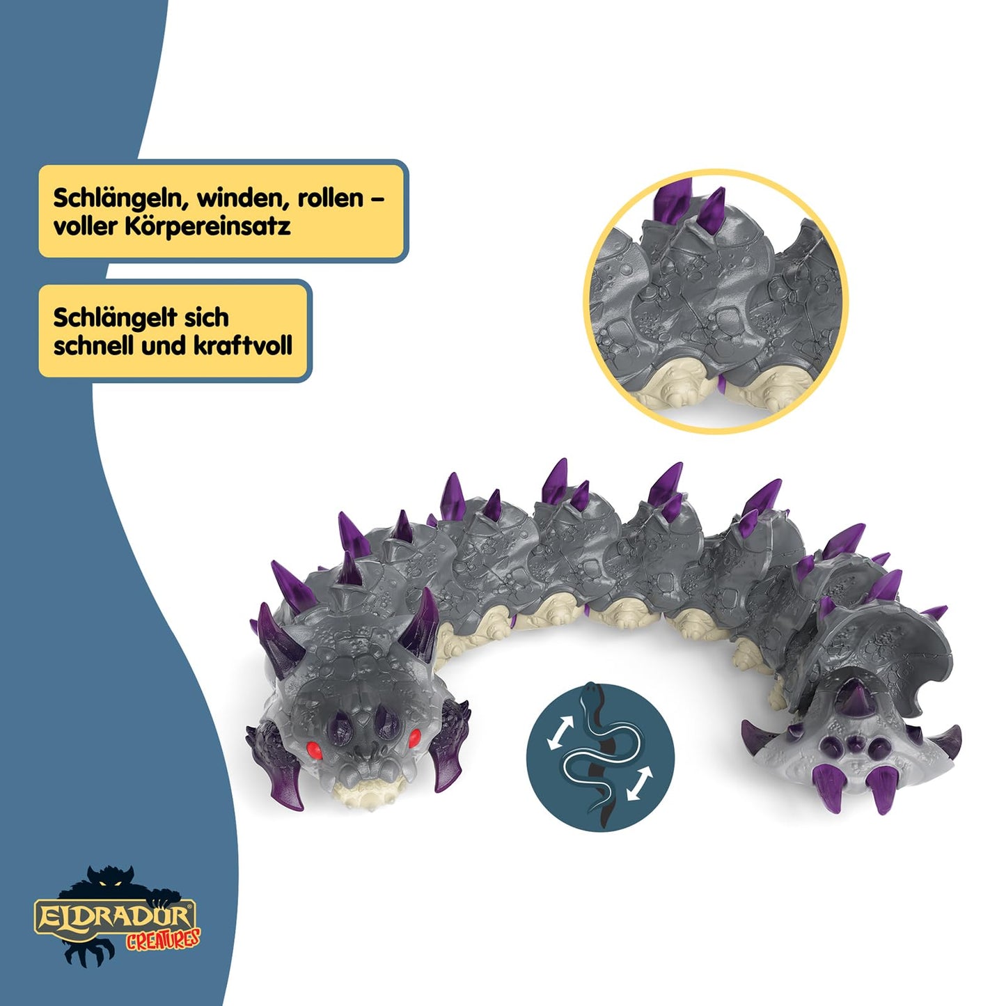 SCHLEICH ELDRADOR Creatures | Shadow Dragon 70830 | ELDRADOR Monster figurine with movable body | great gift for girls and boys | toy for ages 7+ | 5 x 26 x 4 cm