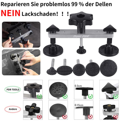 PDR Tools Dent Repair Kit, Paintless Dent Repair Kit with New Long Tabs made from Aluminum Alloy for damage from large dents, small dents, creases, and hail damage.