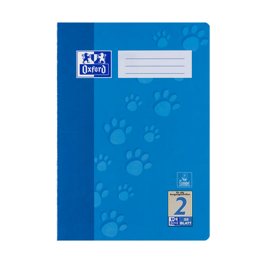 Oxford notebook A4, 32 pages, ruling 2, lined, pack of 10