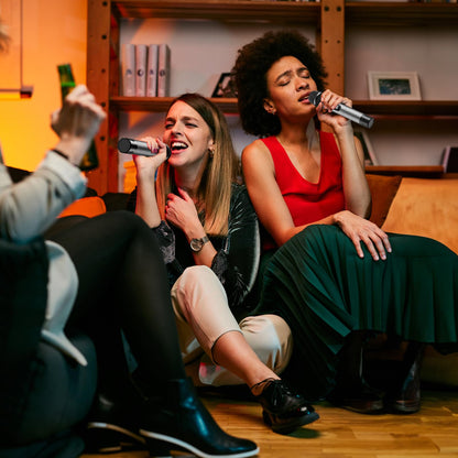 TONOR Wireless UHF Professional Dynamic Dual Wireless Microphone, Handheld Microphone System, Home KTV Set for Karaoke, Party, DJ, Church, Wedding, Meeting, 60 Meters, TW820, Silver