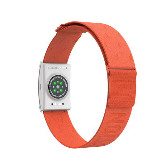 COROS heart rate monitor and pulse meter, comfortable, easy to wear, automatic wear detection, advanced sensor, Bluetooth, 38 hours battery life (Orange, Regular)