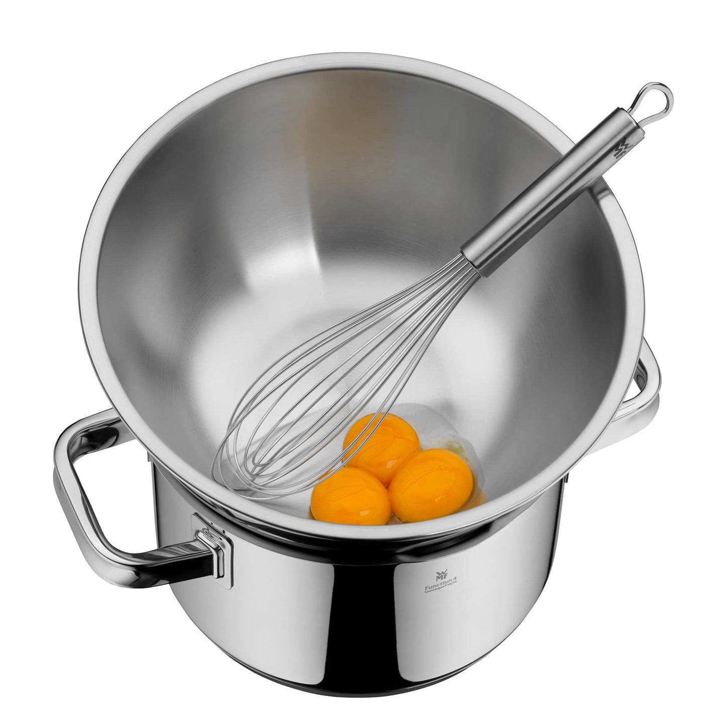 WMF Gourmet Bowl Set 4-piece, Stainless Steel Bowls for the kitchen 0.75l - 2.75l, Stainless Steel Mixing Bowl, Salad Bowl, Serving Bowl, Cromargan, stackable