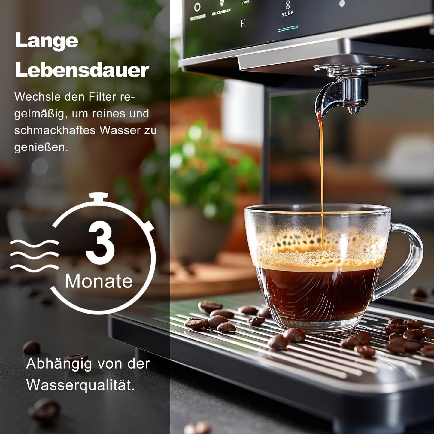ARETHONE water filter, replacement for De'Longhi coffee machines DLSC002 filter, compatible with De'Longhi Magnifica S, Dinamica, Eletta Explorer, ETAM, EPAM series (6 pieces)