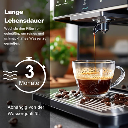 ARETHONE water filter, replacement for De'Longhi coffee machines DLSC002 filter, compatible with De'Longhi Magnifica S, Dinamica, Eletta Explorer, ETAM, EPAM series (6 pieces)