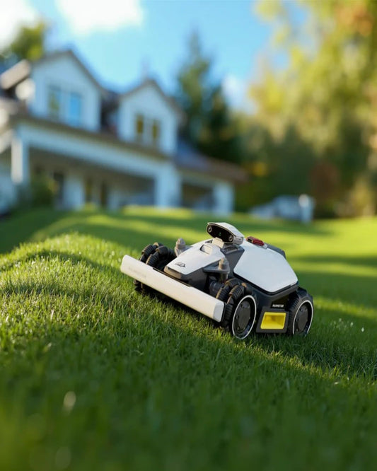 MAMMOTION LUBA mini AWD 1500 robotic lawn mower without boundary wire, NetRTK+Vision, No RTK antenna required, Auto-mapping, Recommended 1500m², Max. 1800m², with 4G module.