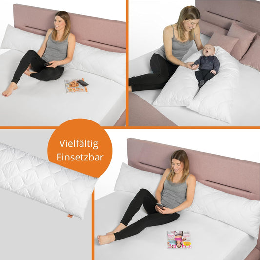 Side sleeper pillow 40 x 200 cm, body pillow with 100% soft microfiber cover, guaranteed fill quantity, 60 degree washable, Ökotex certified.