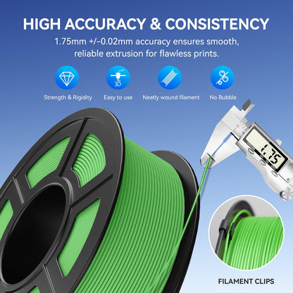 JAYO Matte PLA Filament 1.75mm, 3D printer Filament, neatly wound, +/- 0.03mm accuracy, 1.1KG spool (2.42 LBS), 2 pack, totaling 2.2KG, Black+ Black.