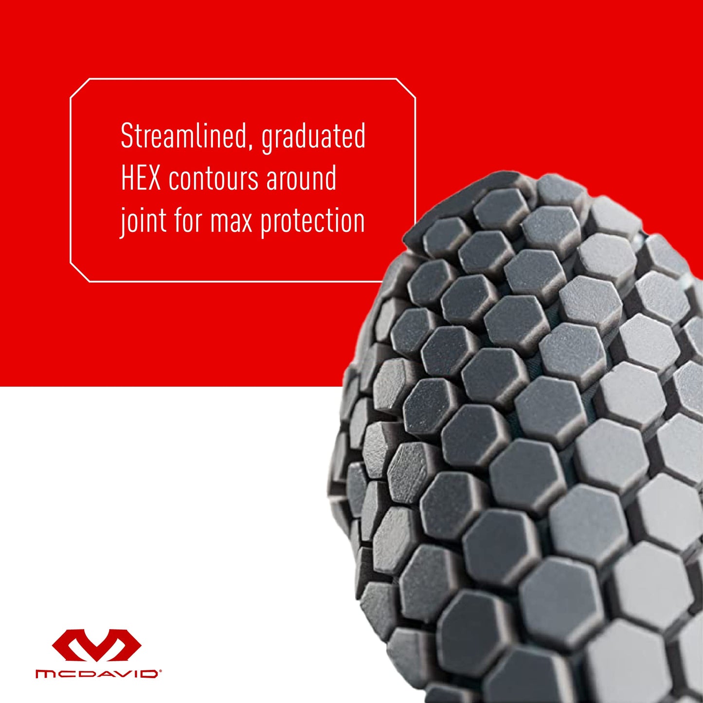 McDavid - 6446R - Compression Knee Sleeve - HexPad - Adult Unisex - Knee Protector Sleeve - Prevents Impact Injuries - Highly Stretchable - Basketball Knee Sleeve