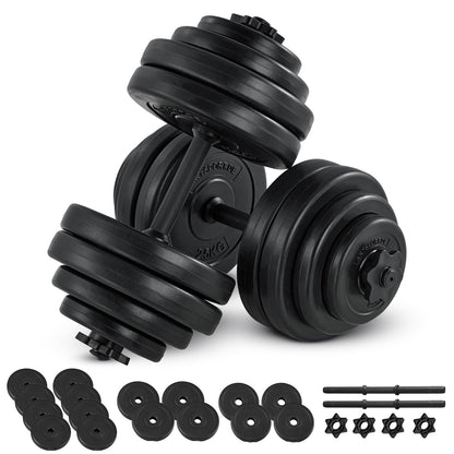 ArtSport 2er dumbbell set 30kg - dumbbell set with 2 dumbbells, 16 weight plates, and star locks - strength training dumbbell set dumbbell