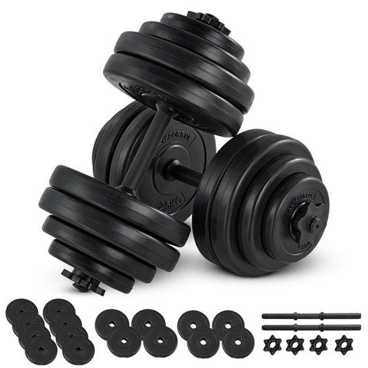 ArtSport 2er dumbbell set 30kg - dumbbell set with 2 dumbbells, 16 weight plates, and star locks - strength training dumbbell set dumbbell