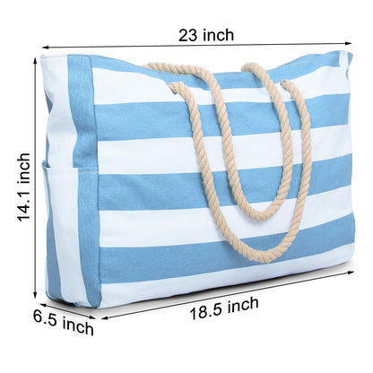 oscaurt beach bag big sauna bag travel bag tote bag beach bag with zipper shopper bag women beach bag XXL family shopping bag shoulder bag.