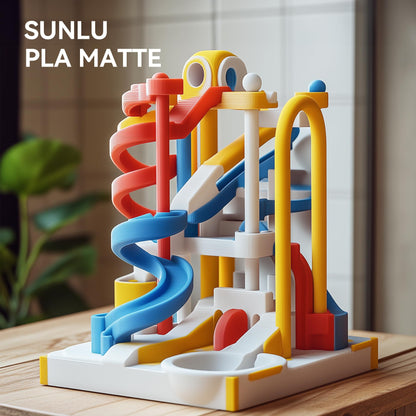 SUNLU Matte PLA Filament 1.75mm, 3D printer filament with matte surface, neatly wound filament, easy to use, 2kg PLA filament for FDM 3D printers, Black+Grey