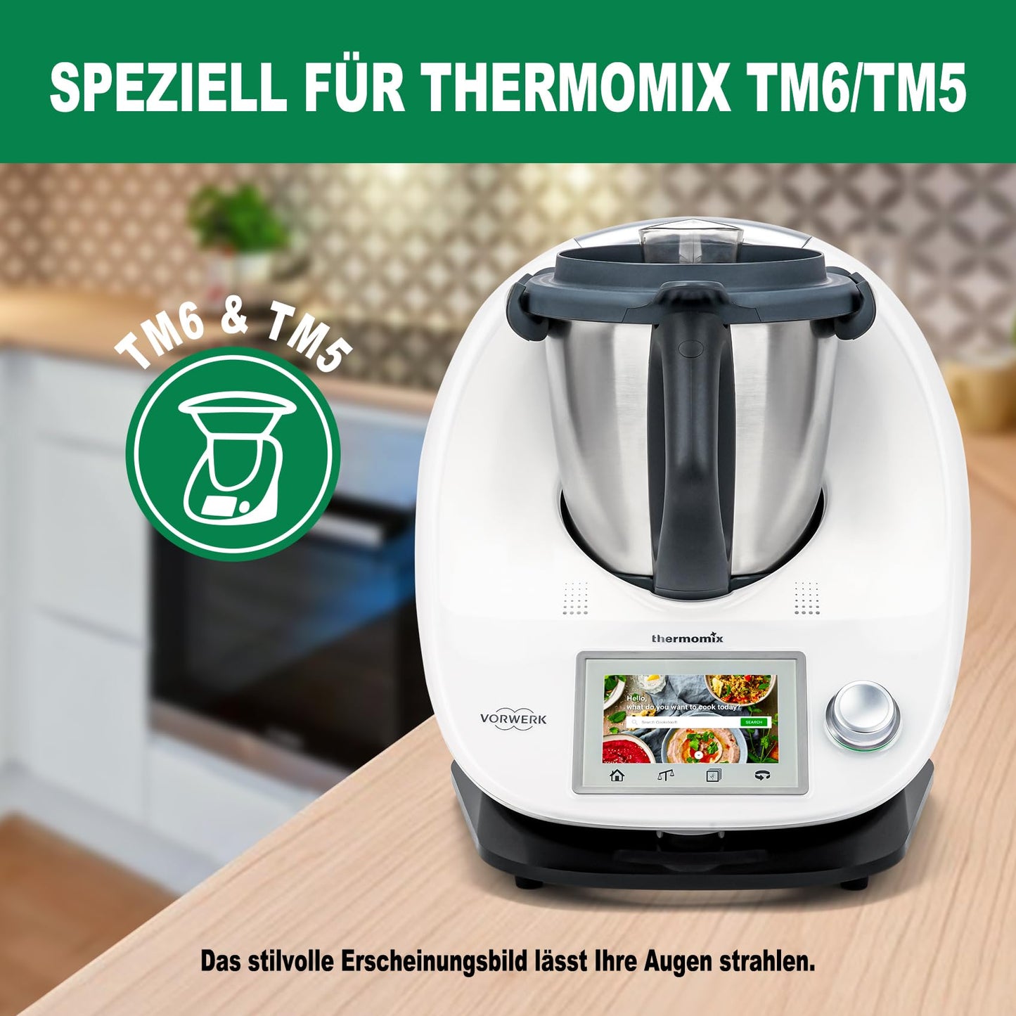 for Thermomix TM6 TM5 sliding board Acrylic, Ticanros Premium Quick Move Rolling Board for Thermomix Vorwerk Kitchen Machine TM6 Accessory Base Board, Glossy Black