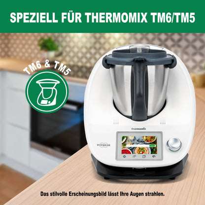 for Thermomix TM6 TM5 sliding board Acrylic, Ticanros Premium Quick Move Rolling Board for Thermomix Vorwerk Kitchen Machine TM6 Accessory Base Board, Glossy Black