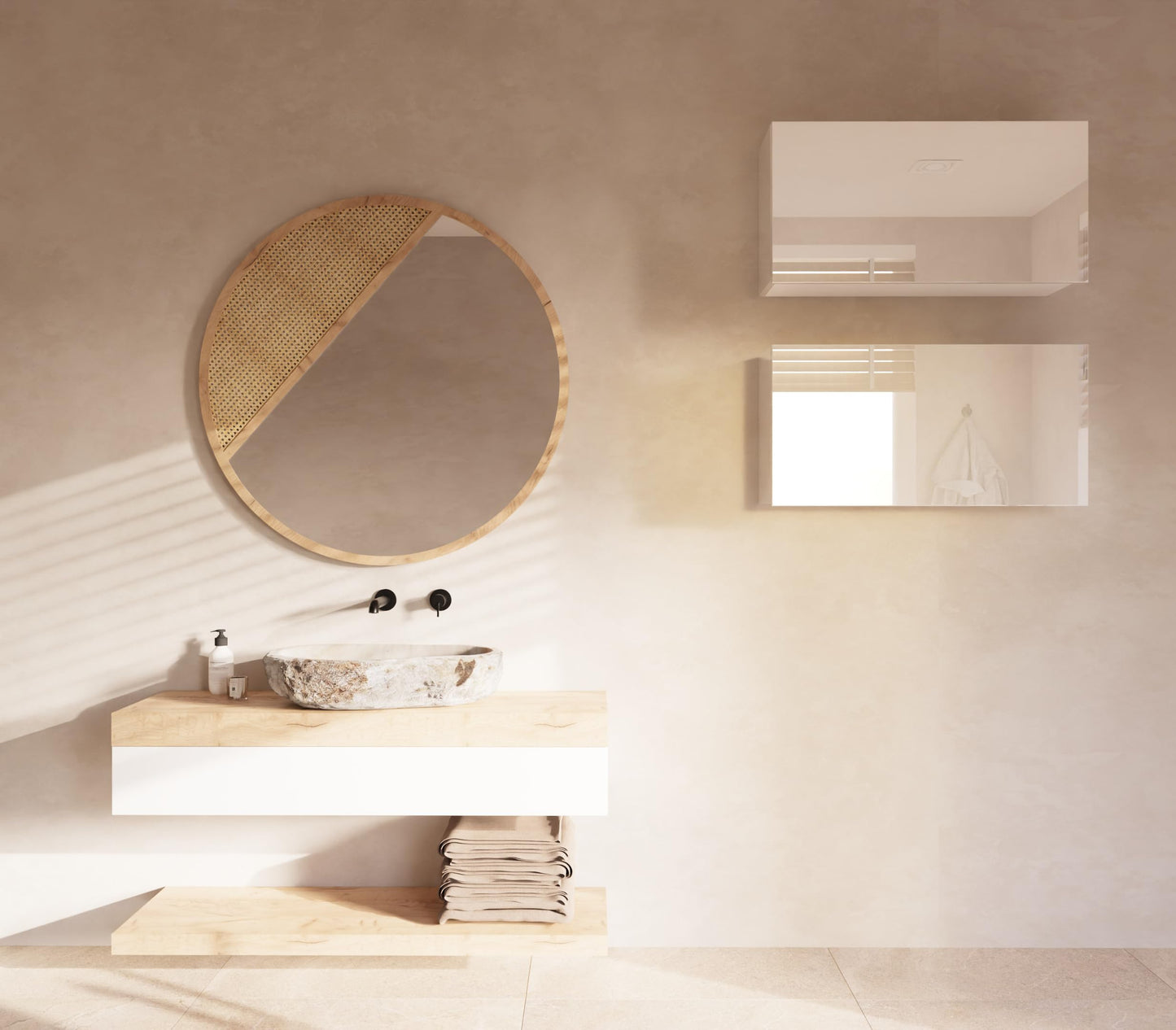 PLATAN ROOM bathroom cabinet 80/120/160/200/240 wide bathroom furniture folding wall cabinet glossy matt white (white matt/white glossy, 80 x 40 x 25)