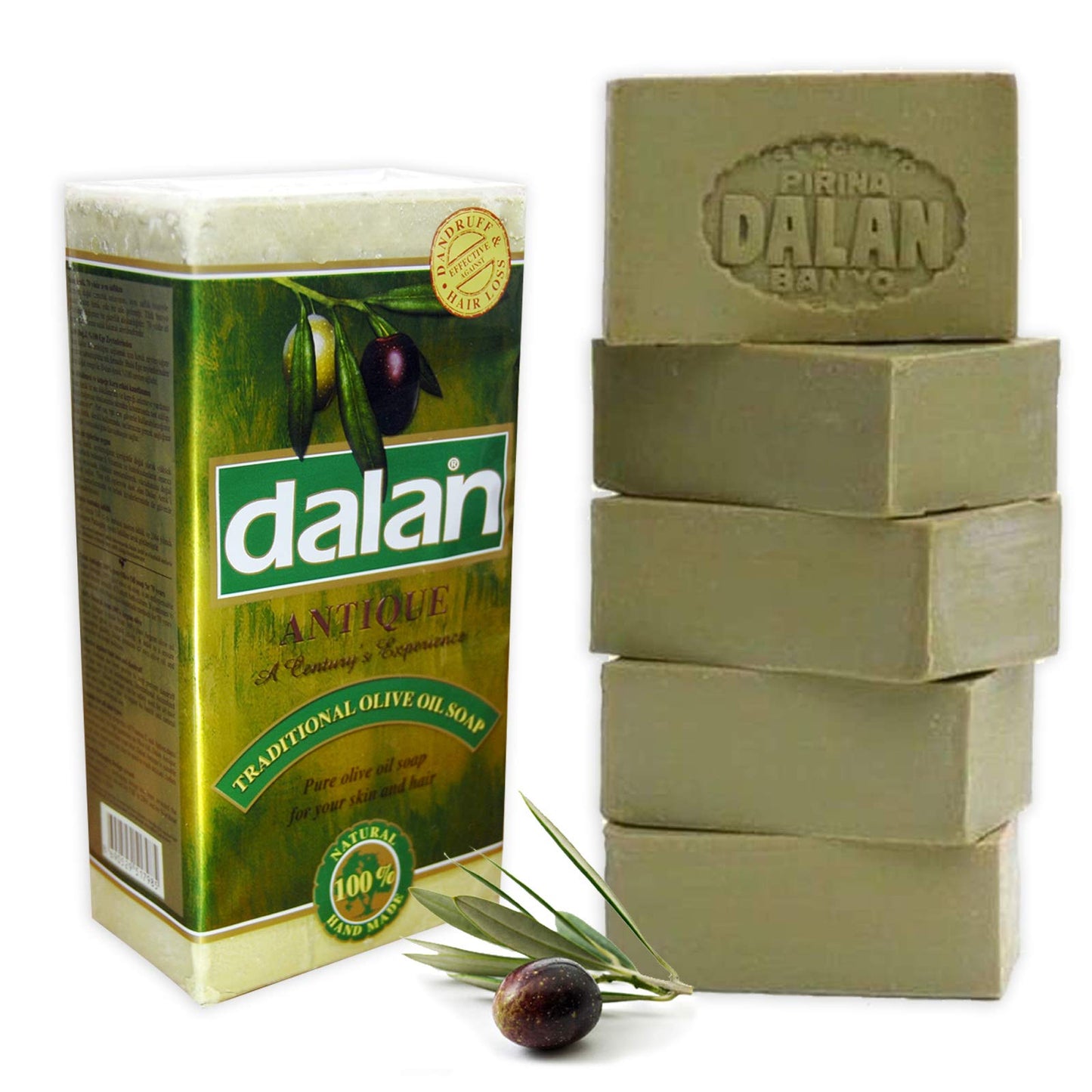 Naturally 100% Pure Olive Oil Soap Dalan Turkish Bath Handmade Turkey X 10 Bars