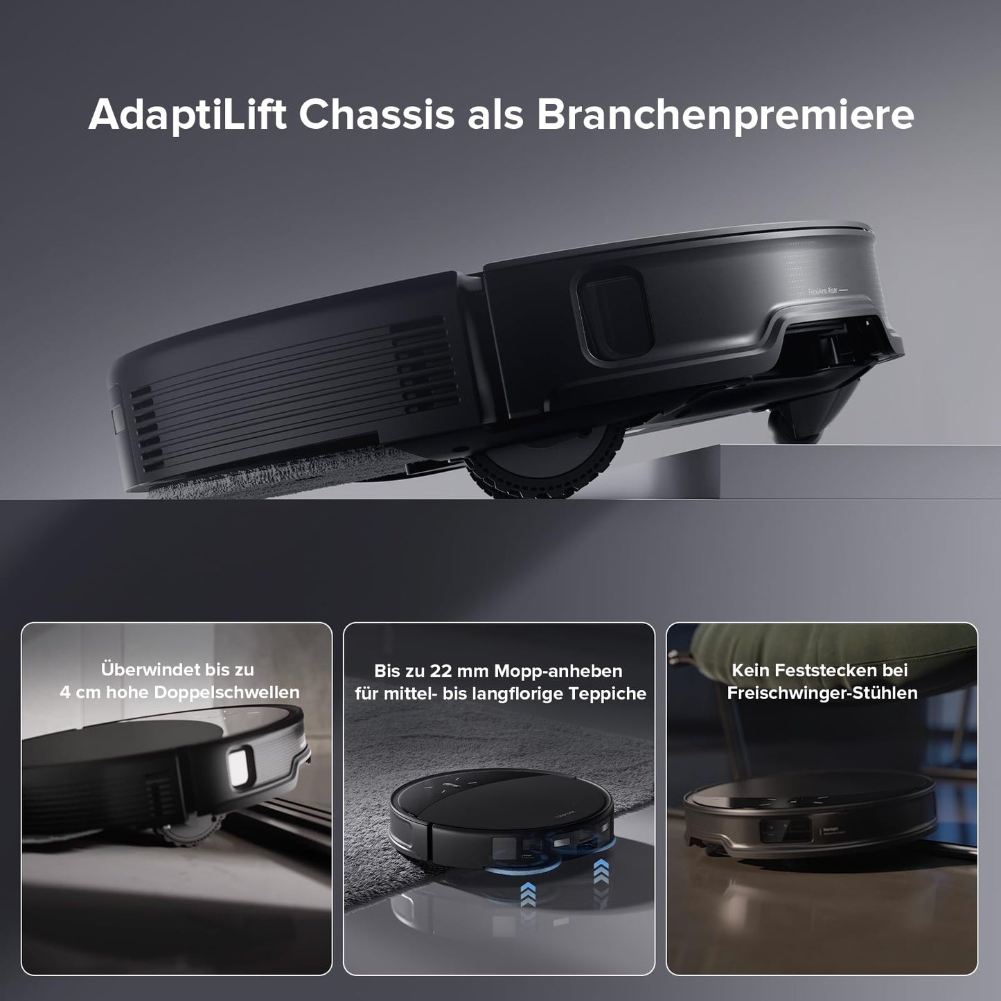 Roborock Saros 10R robotic vacuum cleaner with mopping function and customizable mop, 7.98cm Ultra-Slim Design, StarSight System 2.0, Zero-Tangle System