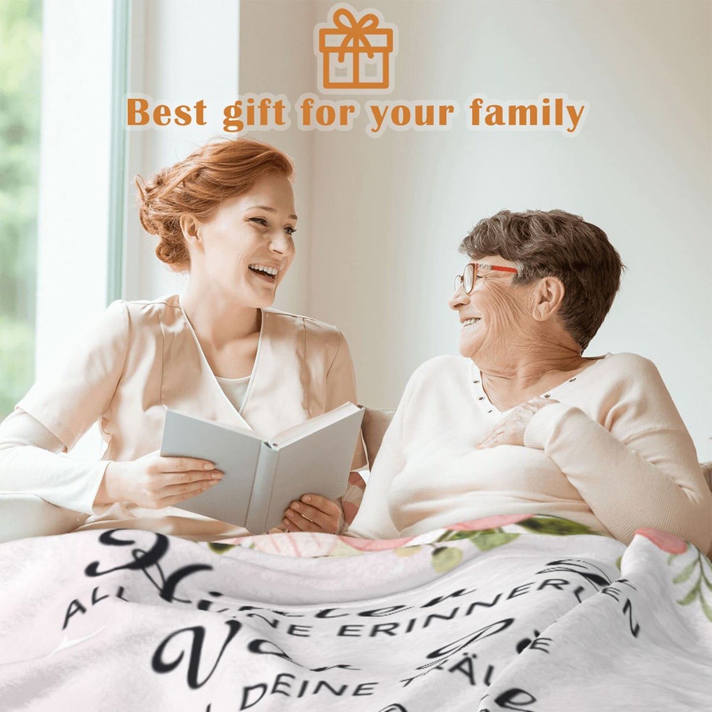 G-dake Gifts for Women's 40th Birthday, Cozy Blanket Birthday Gift for Best Friend Wife Sister Colleague, Birthday Gift Ideas, Fluffy Fleece Blanket 130x150cm
