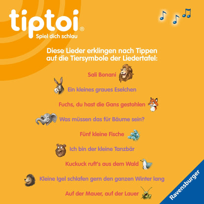 Ravensburger tiptoi Pen with Song Table 00233 - The playful learning system, educational toy for children aged 2 and up - with tiptoi pen