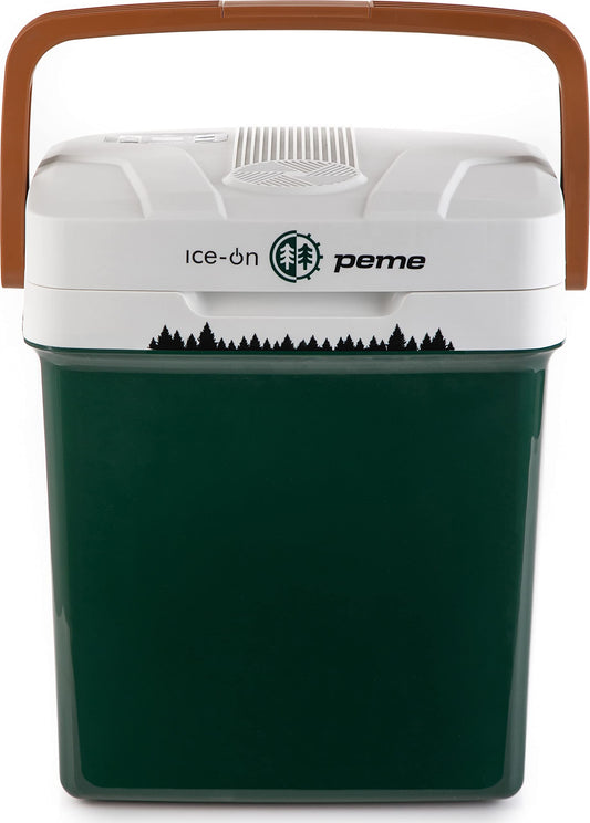 peme Essential Auto Cooler 22.9L - Electric cooling and heating box, Dual power 12V & 230V, Eco mode, USB charging function, secure lid locking, for car, boat, camping.