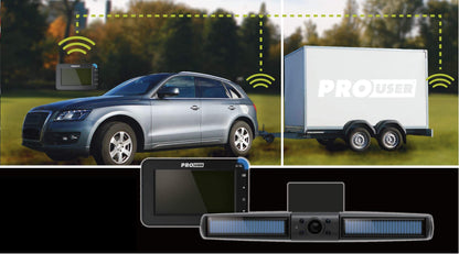 Per User Solar Rear View Camera System DRC4310 SOLAR: digital wireless backup camera set with LCD display (4.3" monitor) and battery with built-in solar panel - easy installation.