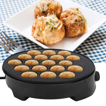 Japanese Takoyaki machine, 18-grid kitchen octopus ball maker mini electric baking mold for making snacks Takoyaki, 220-240V (EU)