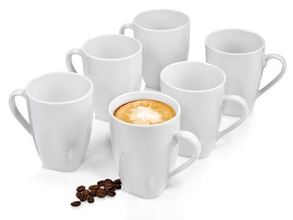 Singer | Coffee Mug Set Bilgola 6-piece porcelain mug set for 6 people, tea mugs, expandable, everyday, breakfast, capacity: 350 ml | PREMIUM COLLECTION
