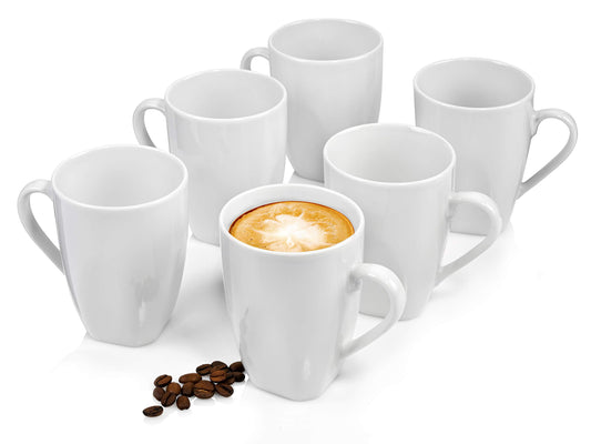 Singer | Coffee Mug Set Bilgola 6-piece porcelain mug set for 6 people, tea mugs, expandable, everyday, breakfast, capacity: 350 ml | PREMIUM COLLECTION
