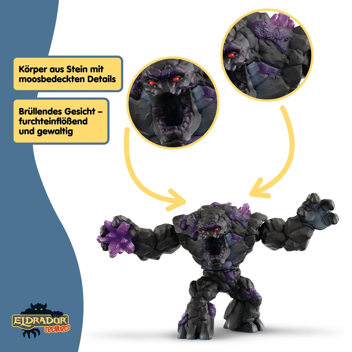 SCHLEICH ELDRADOR Creatures | Shadowstone Monster 70158 | ELDRADOR Monster figure with movable jaw and arms | great gift for boys and girls | ages 7+ | 23 x 8 x 12 cm