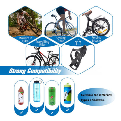 RongXuan 2 Pieces of Bicycle Bottle Holders Full Carbon Water Bottle Holder Lightweight Drink Holder for Mountain Bike Road Bike Matte