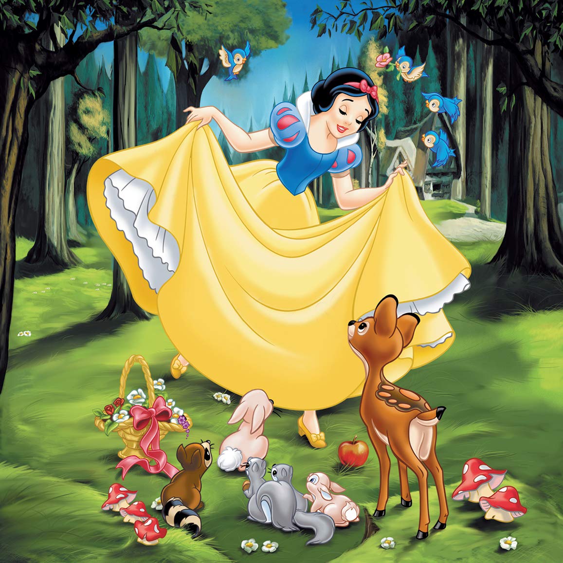 Ravensburger children's puzzles - 09339 Snow White, Cinderella & children's puzzle - 09346 Palace Pets - Belle, Cinderella and Rapunzel - Puzzle for children ages 5 and up, Disney puzzle with 3x49 pieces.