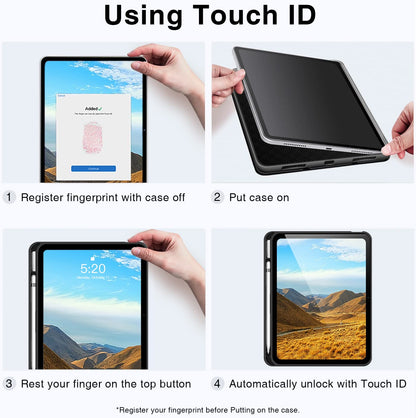 Antbox case for iPad (A16) 11th generation 2025 11-inch/iPad 10th generation 2022 10.9-inch with pencil holder Pencil Holder Auto Sleep/Wake Function PU Leather Cover Protective Case (Black)