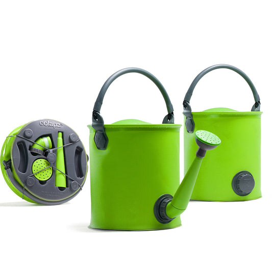 Colapz Foldable Watering Can & Bucket for fresh water - BPA-free, portable for camping, tent, festival, RV & caravan - Convenient outdoor water can for gardening and travel - Green