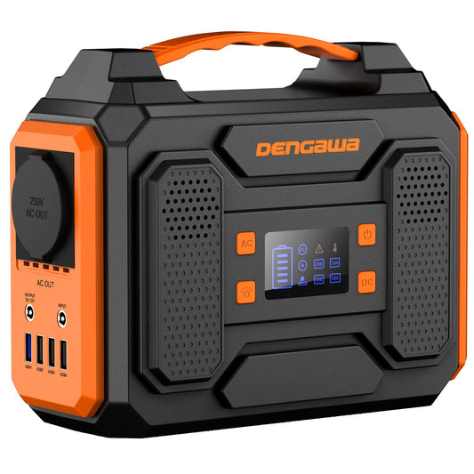 DENGAWA Portable Power Station 250Wh, 230V/250W Solar Generators Battery with AC/DC/USB, Power Station Solar for Camping, Outdoors, Travel, and Emergencies.